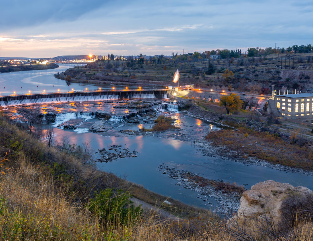 Noah Jigsaw Puzzle Beautiful view of the Great Falls in Montana at twilight 1000 pieces