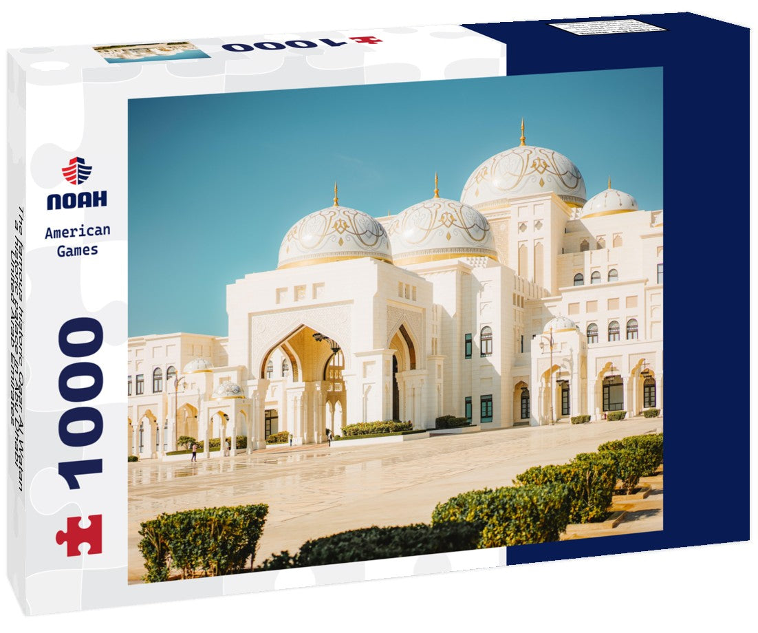 The famous historic Qasr Al Watan, a historic palace in Abu Dhabi, United Arab Emirates 1000pc Puzzle