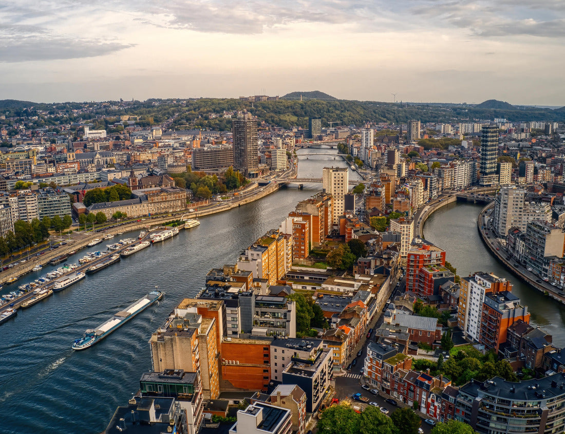 Noah Jigsaw Puzzle Aerial view of È, Belgium Skyline in early fall 1000 pieces