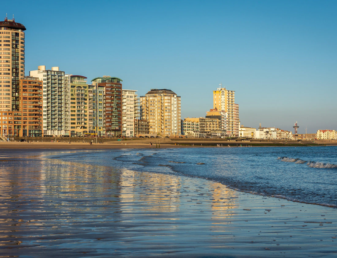 Skyline of Vlissingen, in the province of Zeeland, Netherlands, seen from the beach on a sunny summer's day 1000pc Puzzle