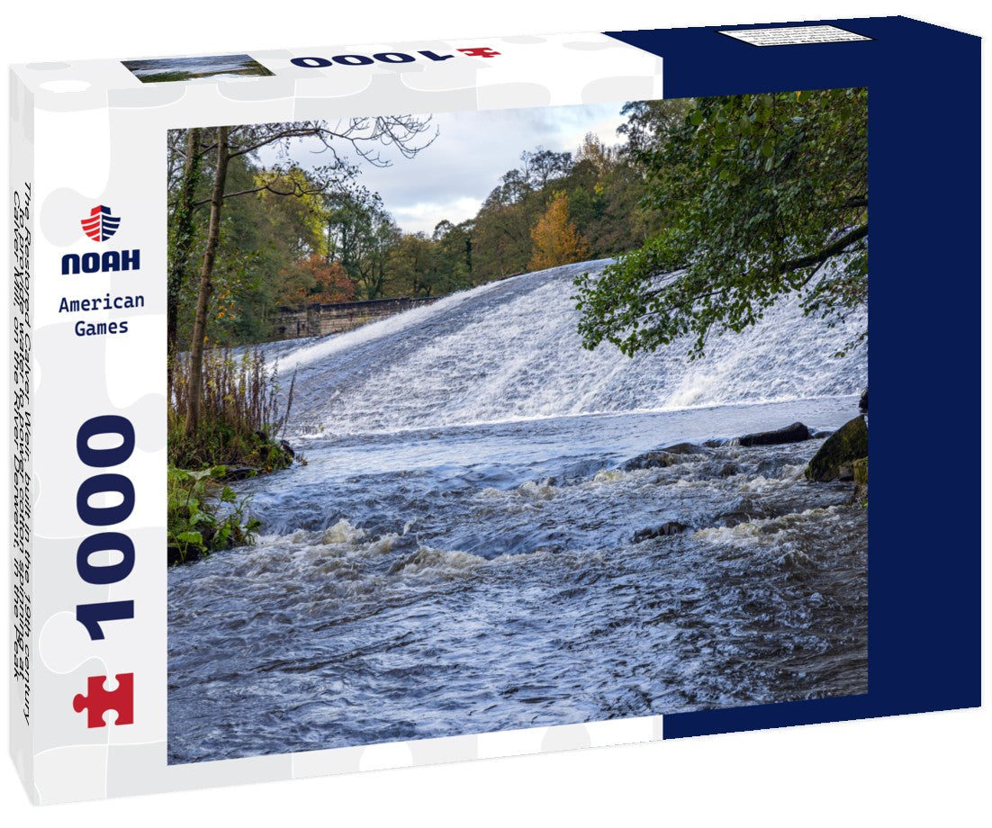 The Restored Calver Weir, built in the 19th century to provide water to power cotton spinning at Calver Mill, on the River Derwent, in the Peak District National Park, Derbyshire 1000pc Puzzle