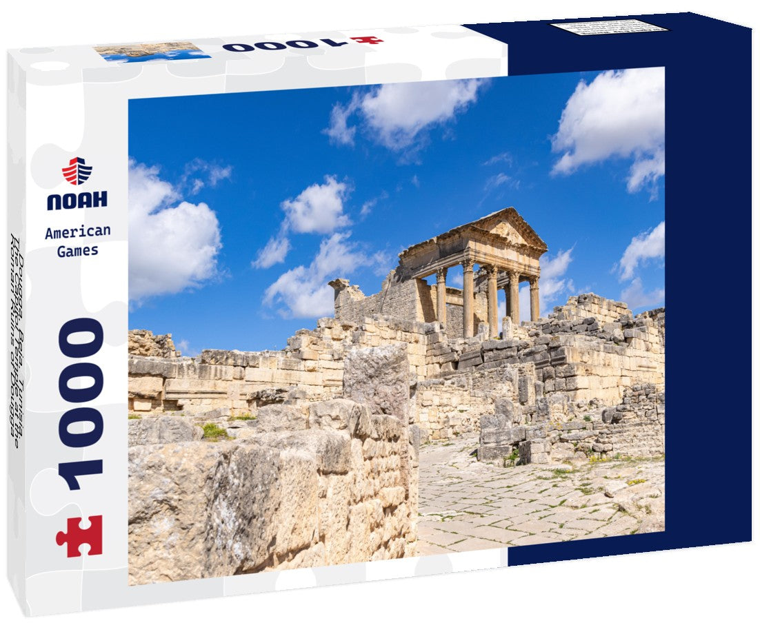 Dougga, Beja, Tunisia. The Capitol Temple at the Roman Ruins of Dougga 1000pc Puzzle