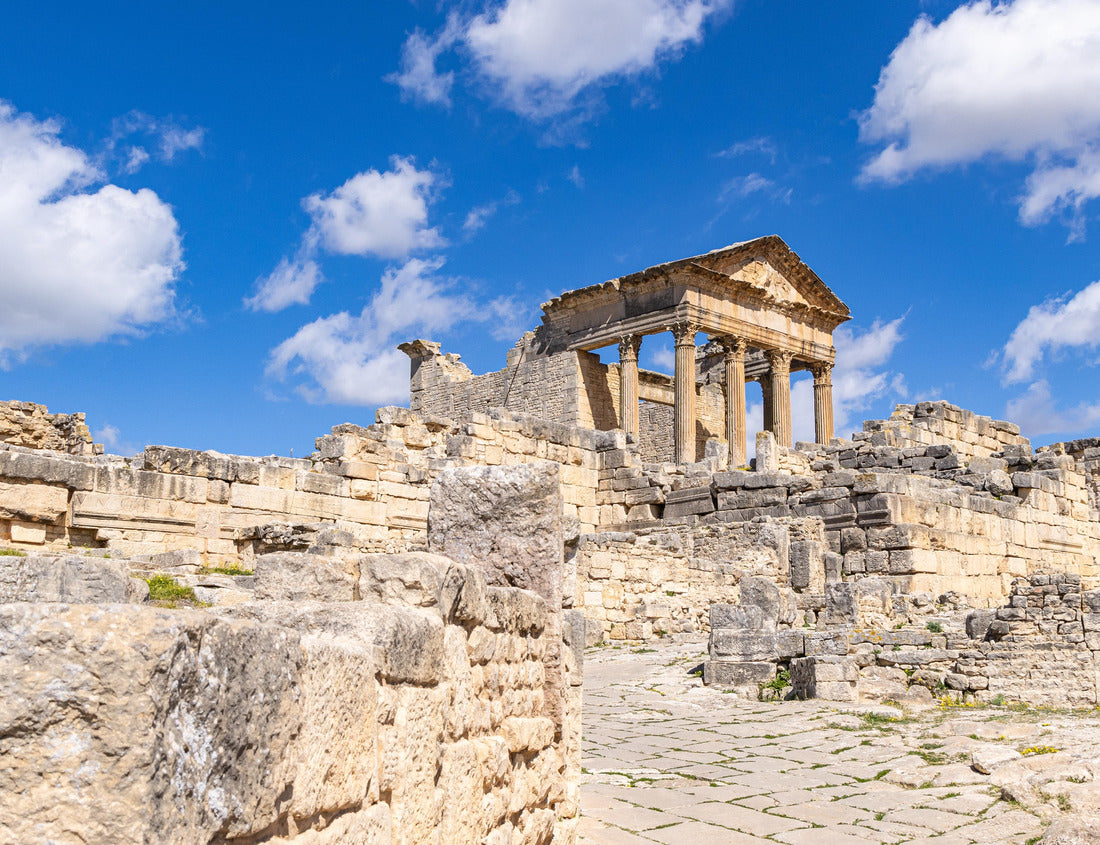 Dougga, Beja, Tunisia. The Capitol Temple at the Roman Ruins of Dougga 1000pc Puzzle
