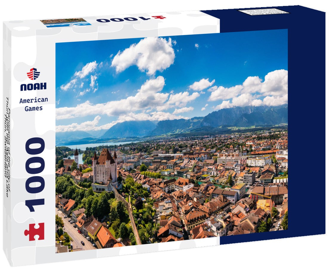 the city of Thun with the Alps and Lake Thun, Switzerland 1000pc Puzzle