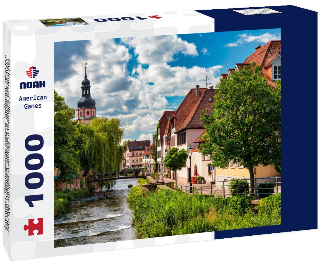 Old town of Ettlingen in Germany with the Alb river. View of the center of Ettlingen, Germany, with the Alb river. Ettlingen, Baden-Württemberg, Germany 1000pc Puzzle