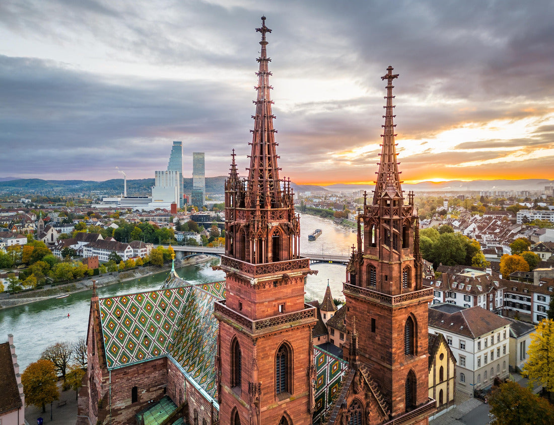 Noah Jigsaw Puzzle Basel, Switzerland, sunrise over the Rhine 1000 pieces