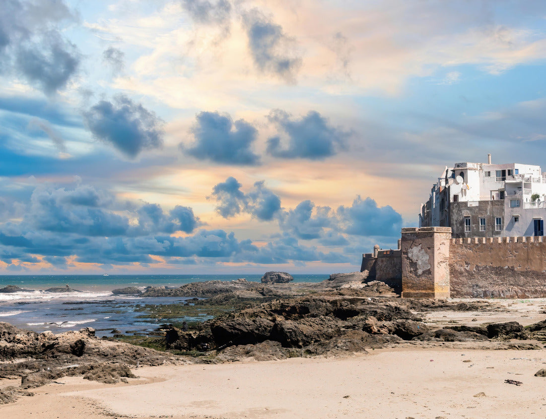 Noah Jigsaw Puzzle Essaouira city wall bastion and the citadel of Essaouira, a robust fortress along Morocco's coast, located in the historic old city Medina of Essaouira, Morocco 1000 pieces