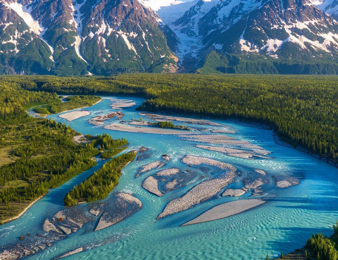 The natural landscape of Tatshenshini-Alsek Park or Wilderness Park in British Columbia, Canada 1000pc Puzzle