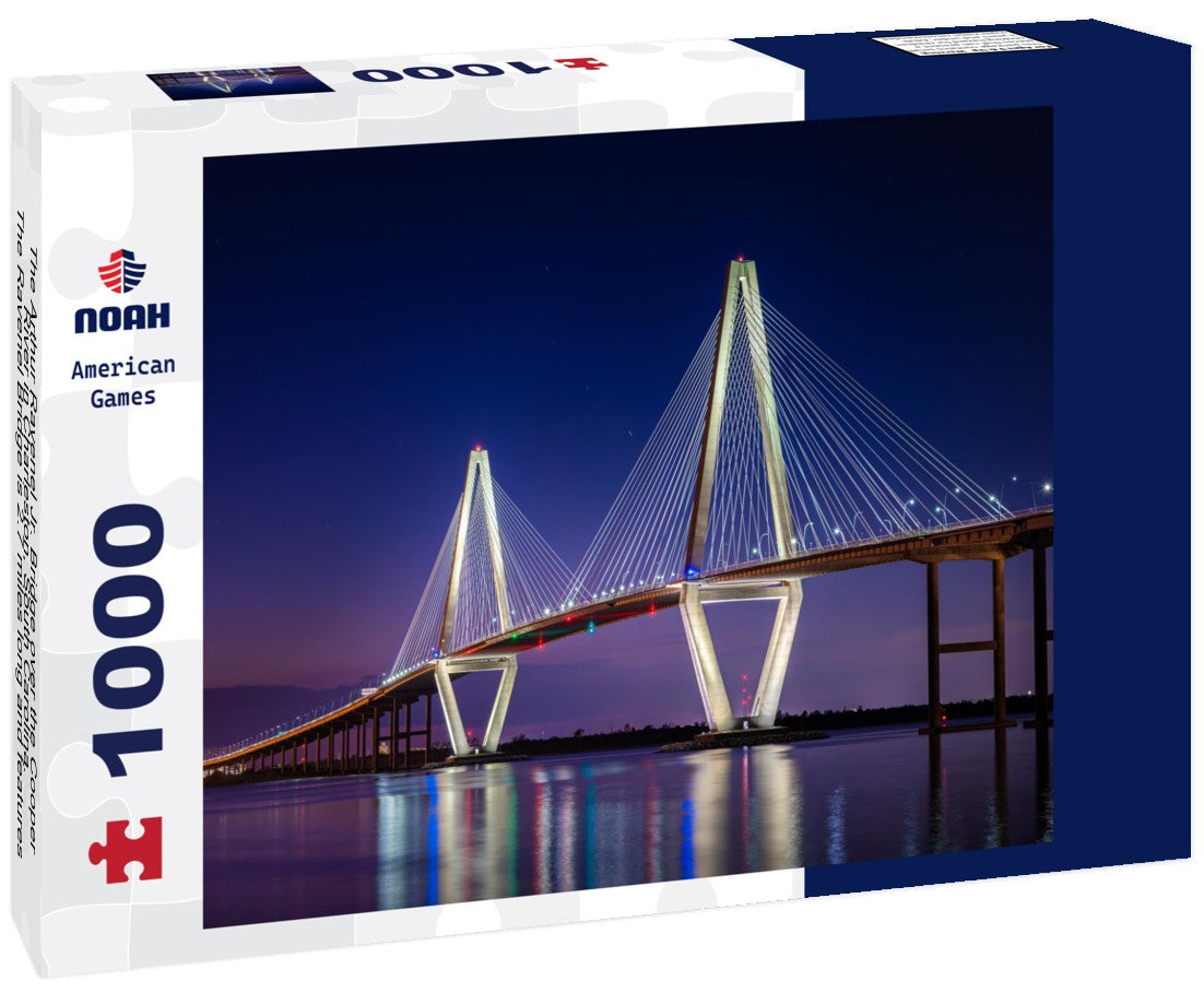 The Arthur Ravenel Jr. Bridge over the Cooper River in Charleston, South Carolina. The Ravenel Bridge is 2.7 miles long and features a pedestrian walkway the entire length 1000pc Puzzle