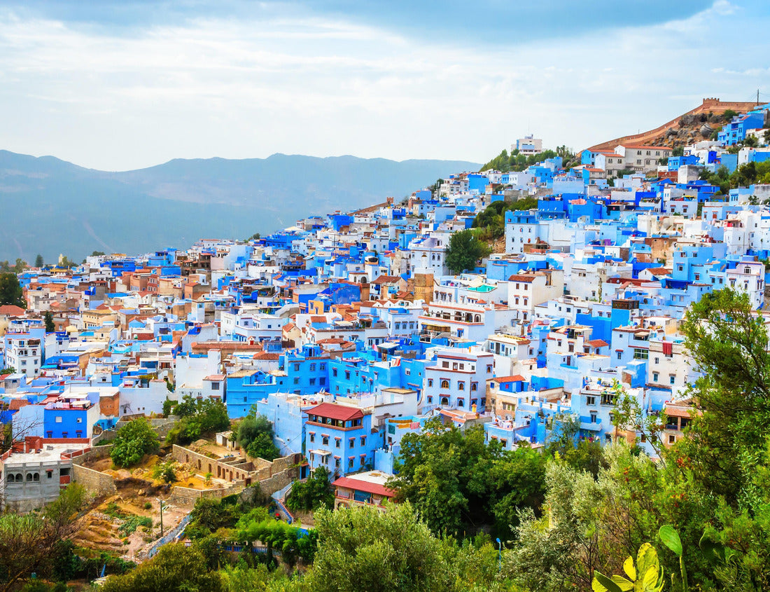 Noah Jigsaw Puzzle Aerial view of blue medina of city Chefchaouen, Morocco, Africa 1000 pieces
