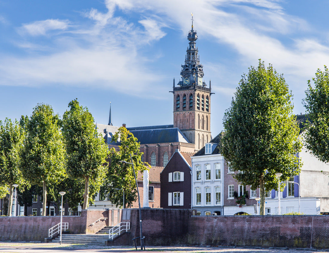 Noah Jigsaw Puzzle Cityscape of Nijmegen in the Netherlands with the church seen from the river quay Waalkade along the Waal river on a sunny fall day 1000 pieces
