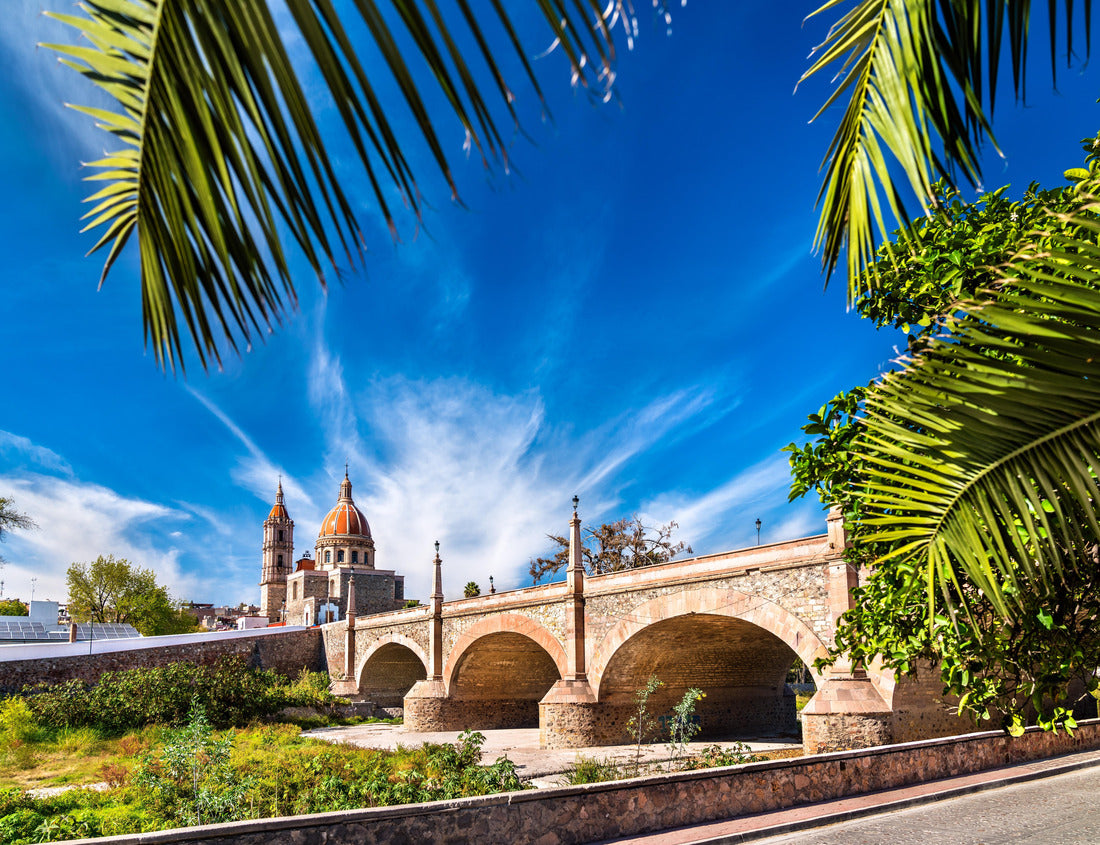 Old Colonial Bridge and Parish of the Light in Lagos de Moreno. World Heritage Site by UNESCO in Jalisco, Mexico 1000pc Puzzle
