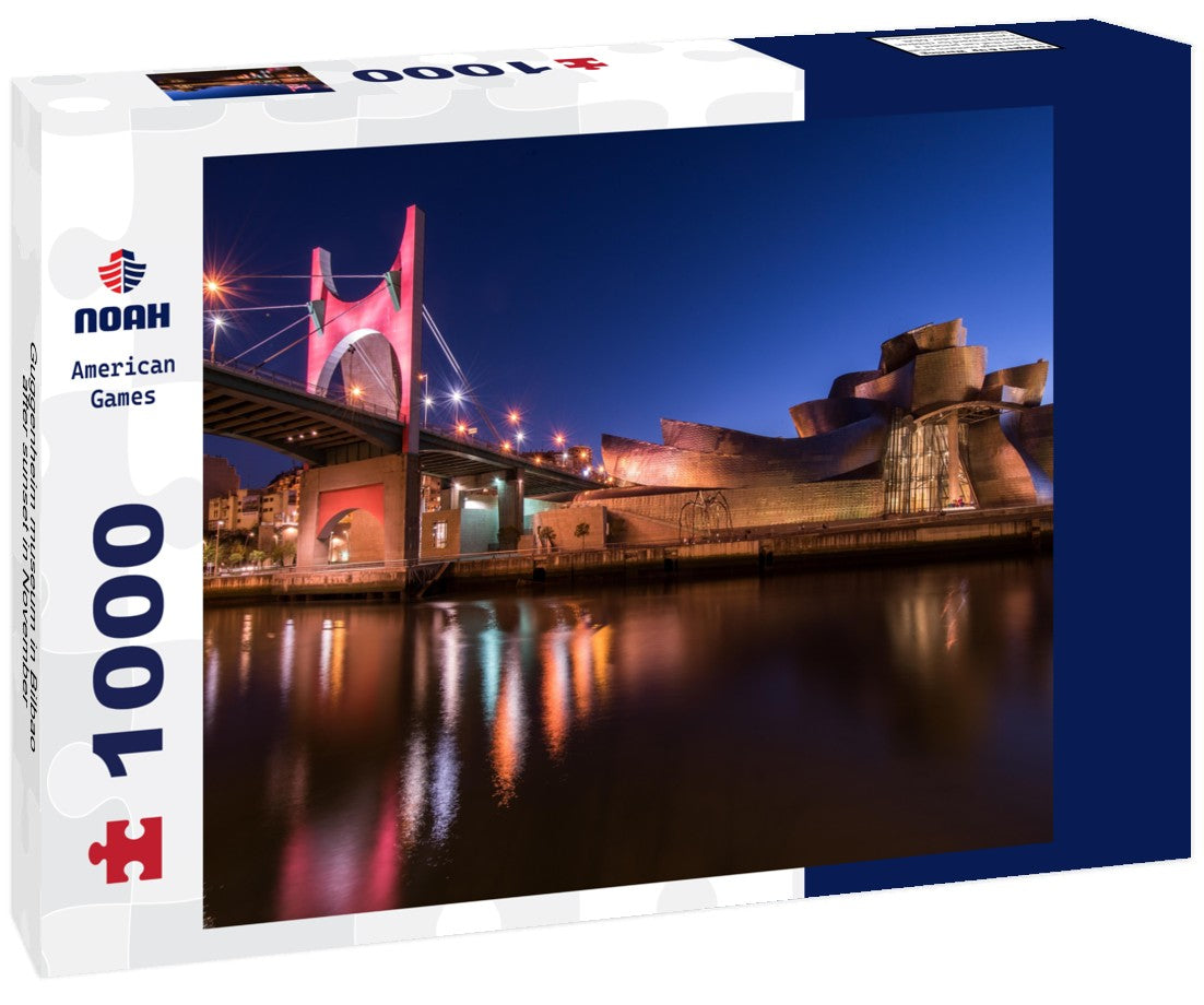 Noah Jigsaw Puzzle Guggenheim museum in Bilbao after sunset in November 1000 pieces