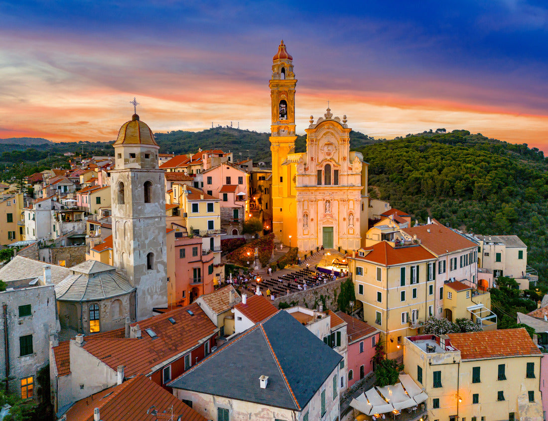 Noah Jigsaw Puzzle Aerial view of the village of Cervo on the Italian Riviera in the province of Imperia, Liguria, Italy 1000 pieces