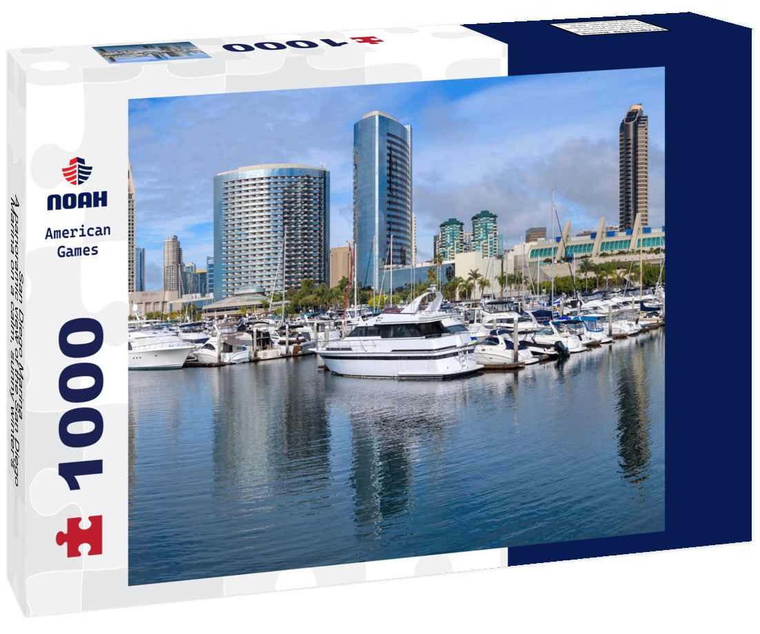 San Diego Marina - A the San Diego Marina on a calm, sunny winter's day. Downtown San Diego, California, USA 1000pc Puzzle