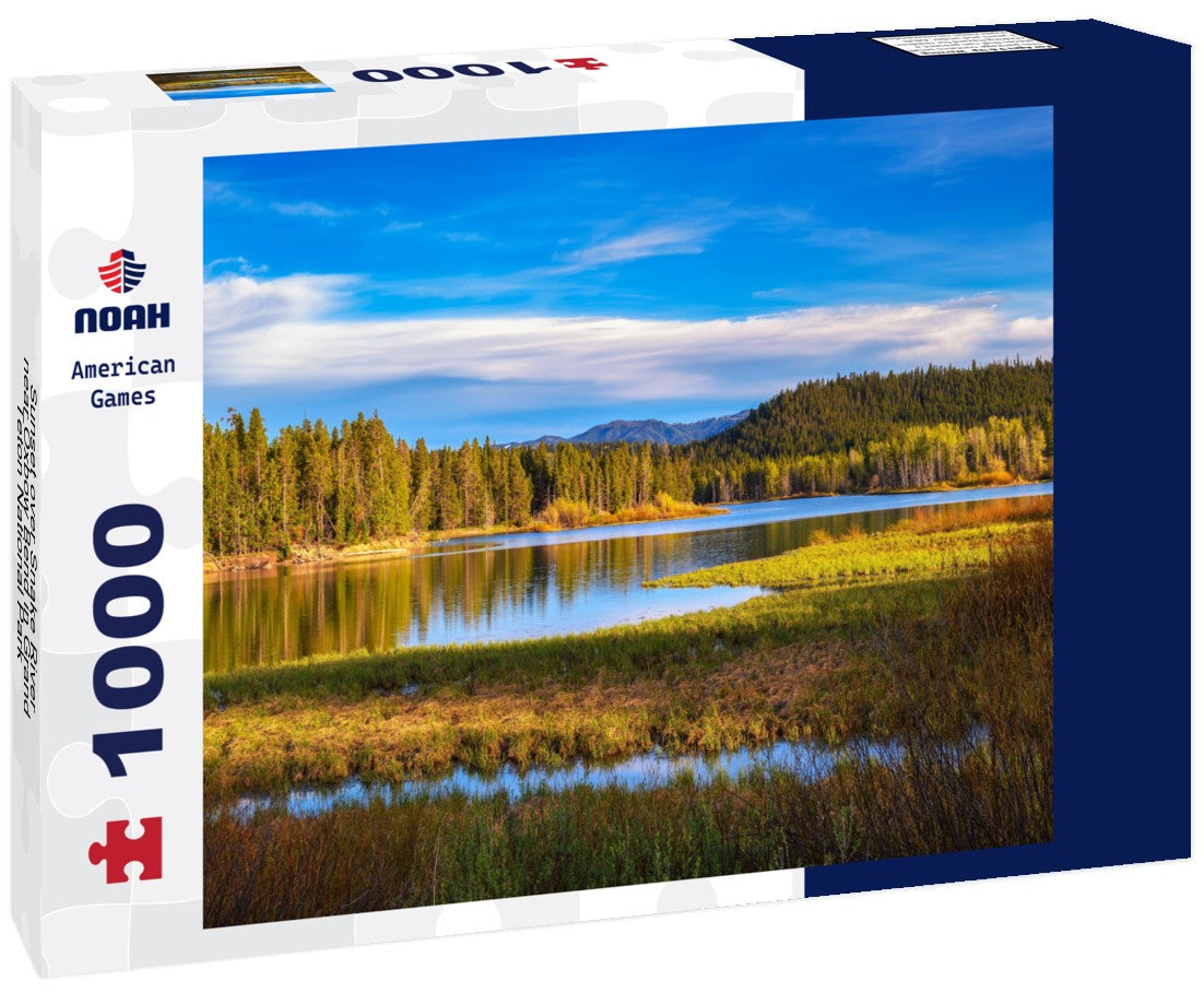 Sunset over Snake River near Oxbow Bend in Grand Teton National Park, Wyoming, USA 1000pc Puzzle