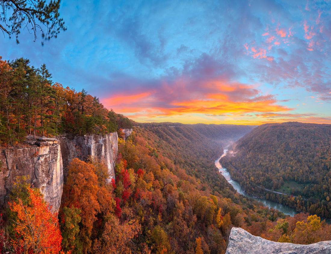 Noah Jigsaw Puzzle New River Gorge, West Virginia, USA autumn morning landscape at the Endless Wall 1000 pieces