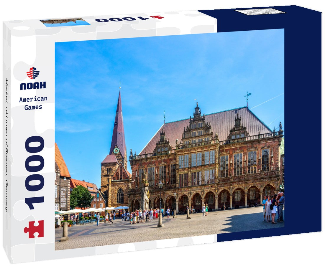 Noah Jigsaw Puzzle Market, old town of Bremen, Germany 1000 pieces