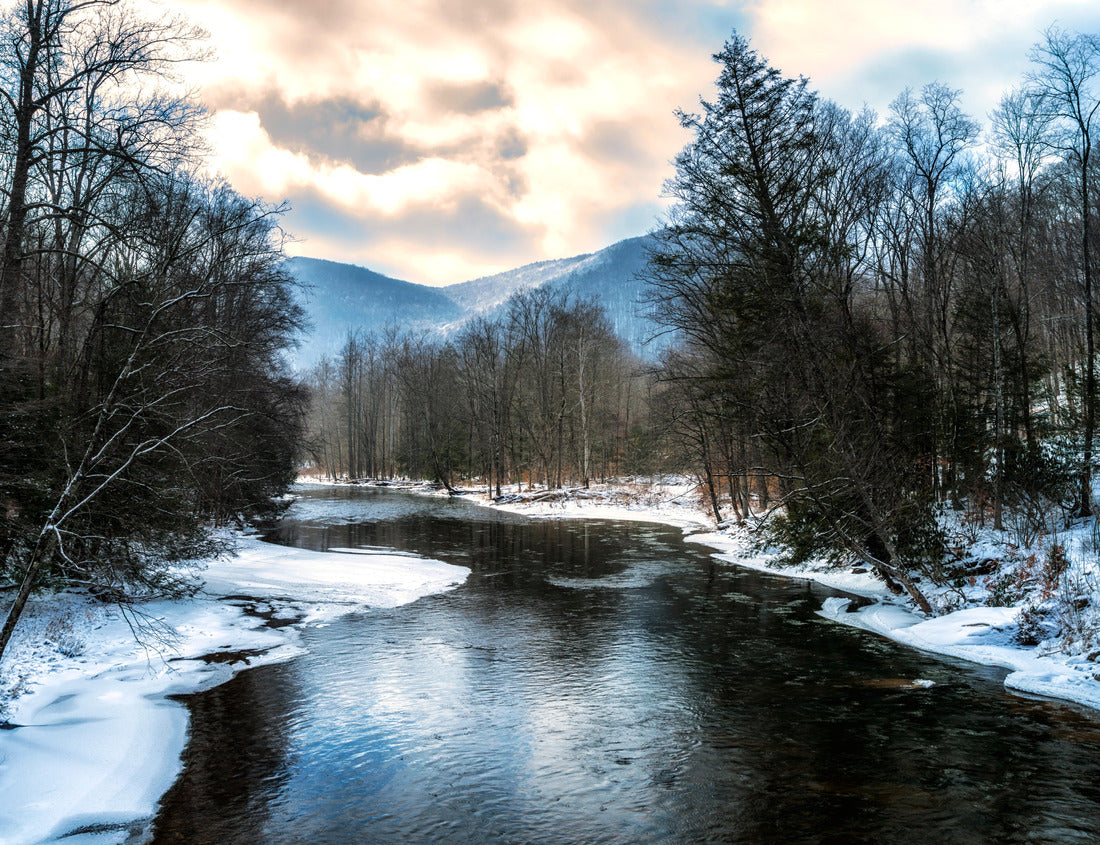 Winter along Williams River, Monongahela National Forest, West Virginia, USA 1000pc Puzzle