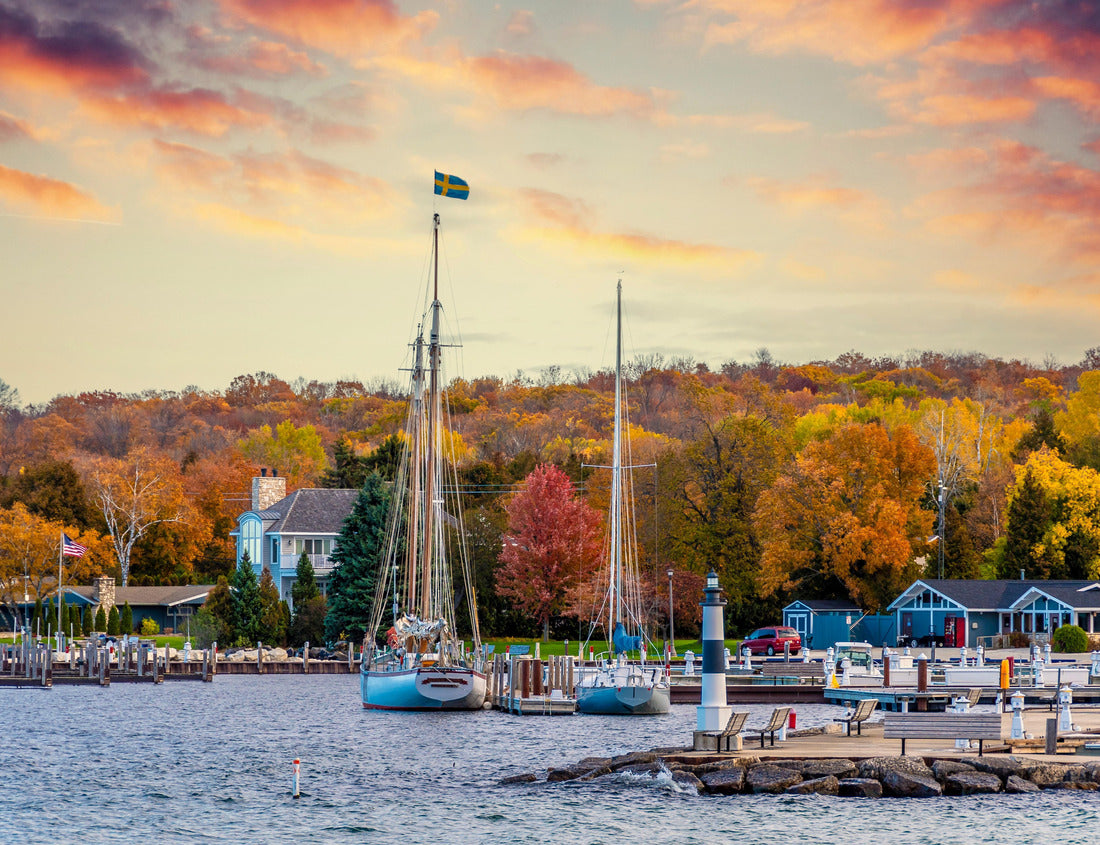 Noah Jigsaw Puzzle Sister Bay Town harbour view in Door County of Wisconsin 1000 pieces