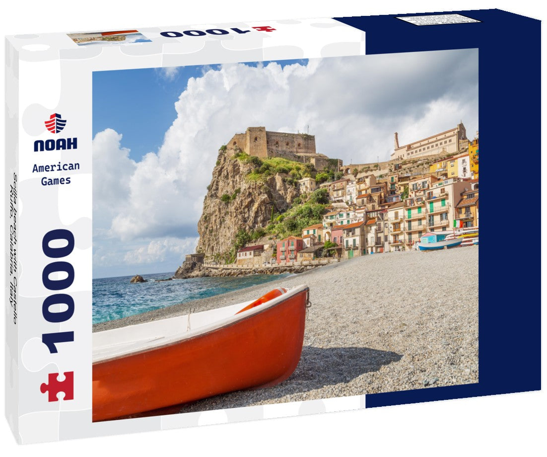 Scilla beach with Castello Ruffo, Calabria, Italy 1000pc Puzzle