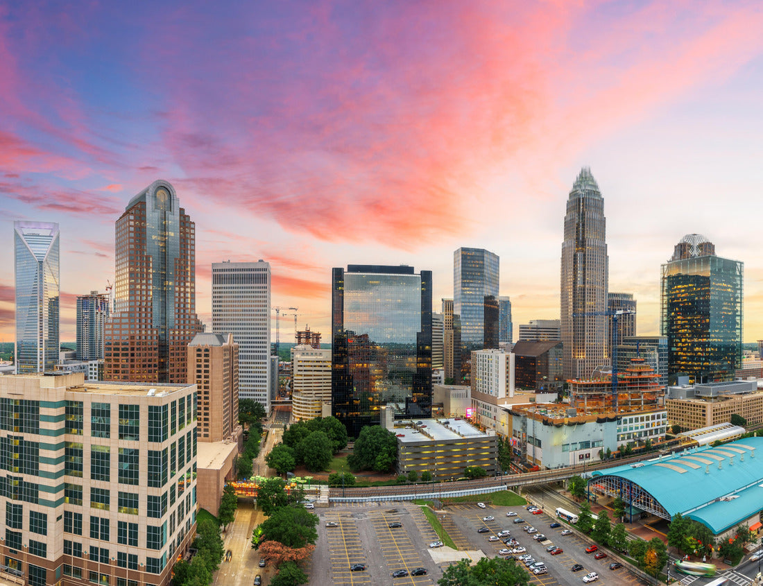 Noah Jigsaw Puzzle Charlotte, North Carolina, USA uptown cityscape at twilight 1000 pieces