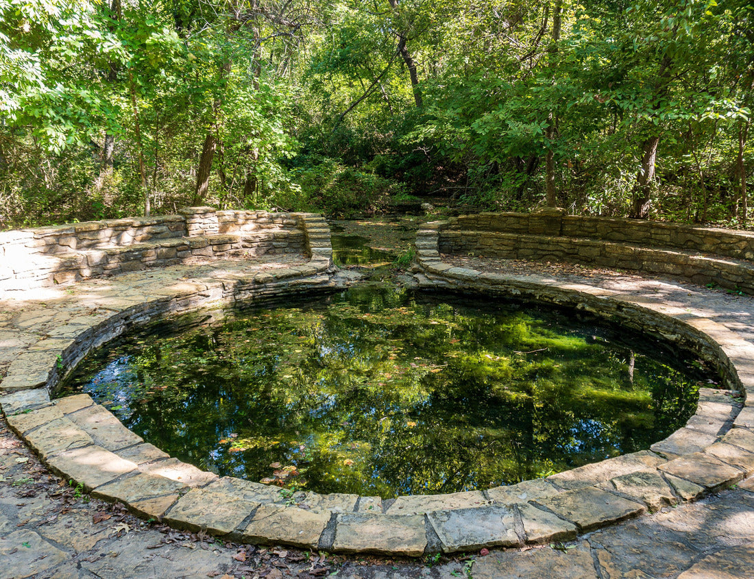 Noah Jigsaw Puzzle Buffalo Springs at Chickasaw National Recreation Area. National spring with masonry constructed in the 1930s by Civilian Conservation Corps (CCC) for former Platt National Park 1000 pieces