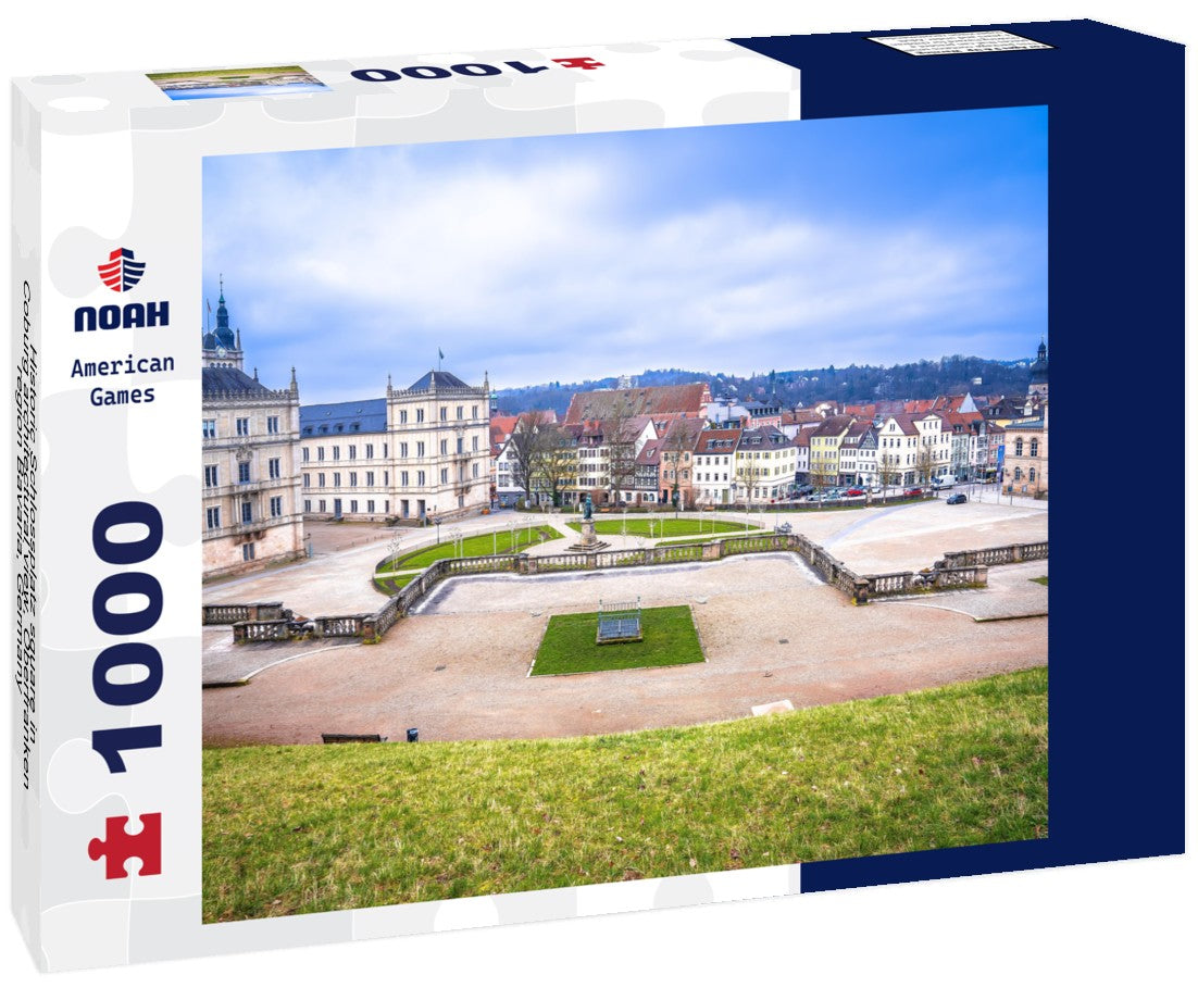 Noah Jigsaw Puzzle Historic Schlossplatz square in Coburg architectural view, Oberfranken region Bavaria, Germany 1000 pieces