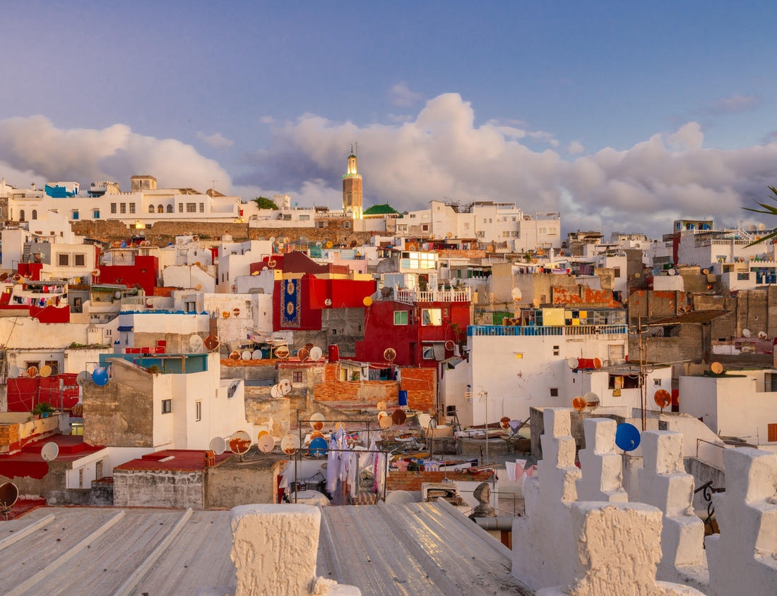 Noah Jigsaw Puzzle Tangier and Chefchaouen Morocco travel photographs of various village scenes depicting stairs artwork city scapes golden hour blue hour sunset sunrise the blue city with blue painted walls hearts 1000 pieces