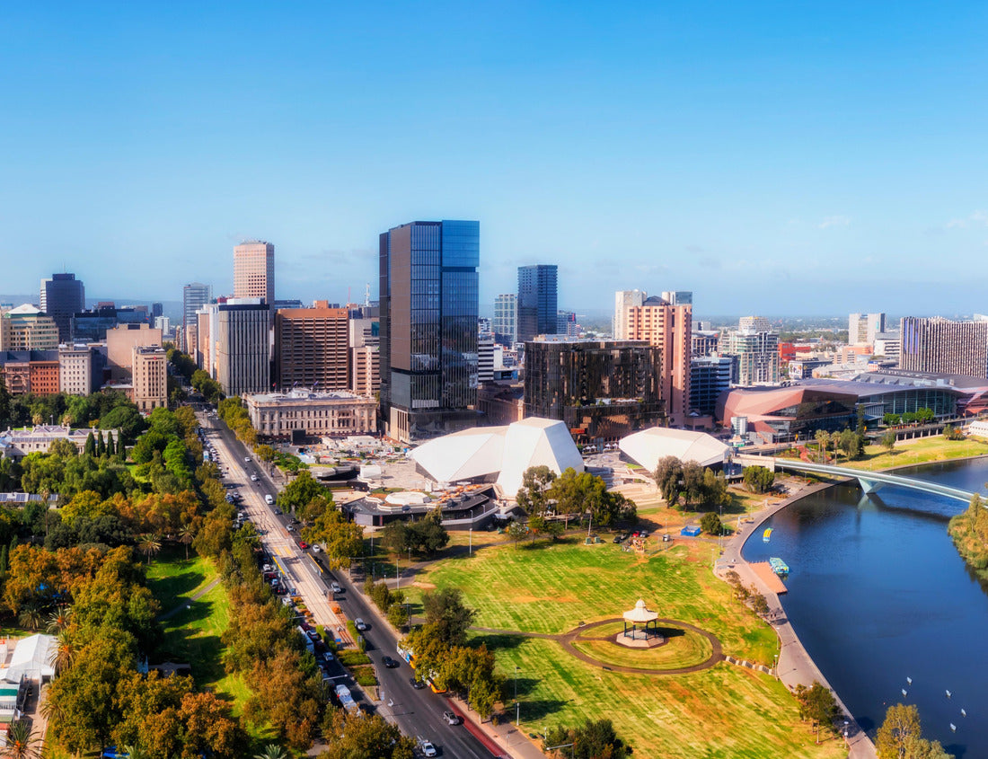 Noah Jigsaw Puzzle Skyline of Adelaide city CBD cityscape on shores of Torrens river in South Australia 1000 pieces