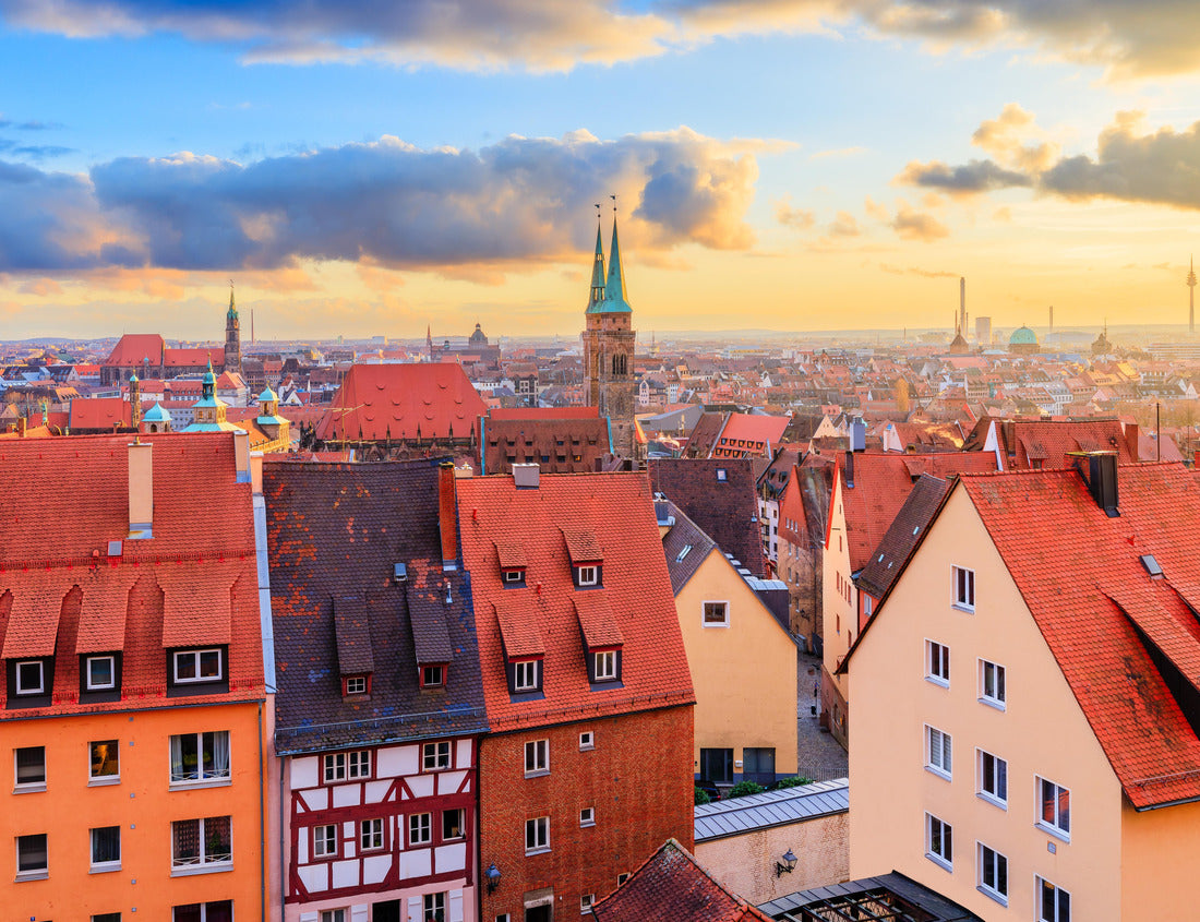 Nuremberg, Germany View of the old town from Nuremberg Castle. Franconia, Bavaria 1000pc Puzzle