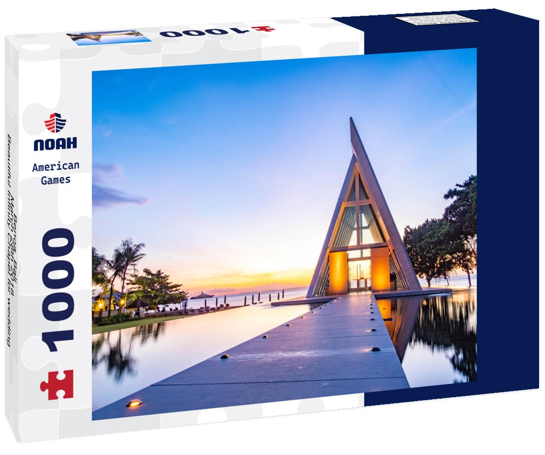 Noah Jigsaw Puzzle Benoa, Bali - March 28th 2018 - Beautiful Infinity Chapel for wedding ceremony at Conrad Hotel Bali in beautiful sunrise scenery 1000 pieces