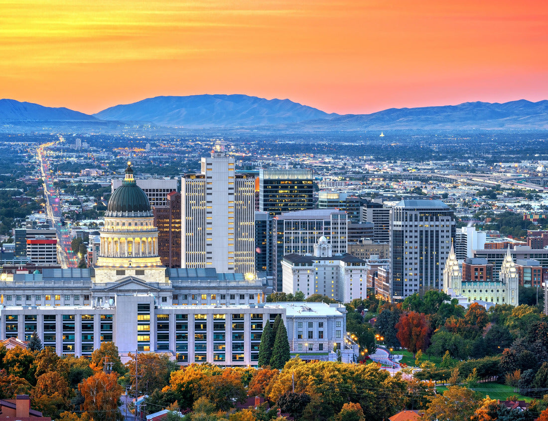 Salt Lake City, Utah, USA downtown city skyline at dawn 1000pc Puzzle