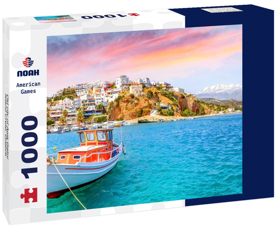 Old city of Agia Galini, Island Crete, Greece 1000pc Puzzle