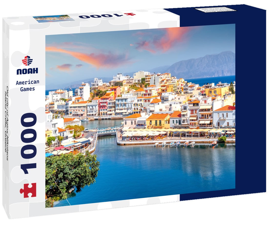 Old city of Agios Nikolaos, Island Crete, Greece 1000pc Puzzle