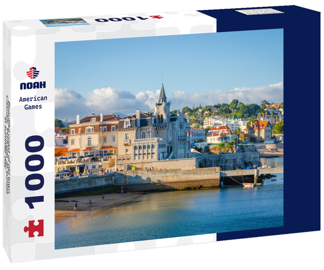 Noah Jigsaw Puzzle Beautiful coast of old town Cascais, Portugal, at sunset in summer day 1000 pieces