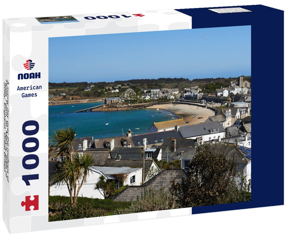 Noah Jigsaw Puzzle A sunny day over the rooftops of Hugh Town, St. Mary's, Isles of Scilly, England, Great Britain 1000 pieces