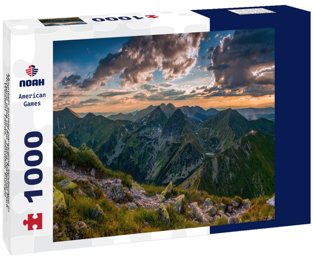 Noah Jigsaw Puzzle Mountain sunset panorama landscape in Rohace area of the Tatra National Park, Western Tatras, Slovakia, Europe 1000 pieces