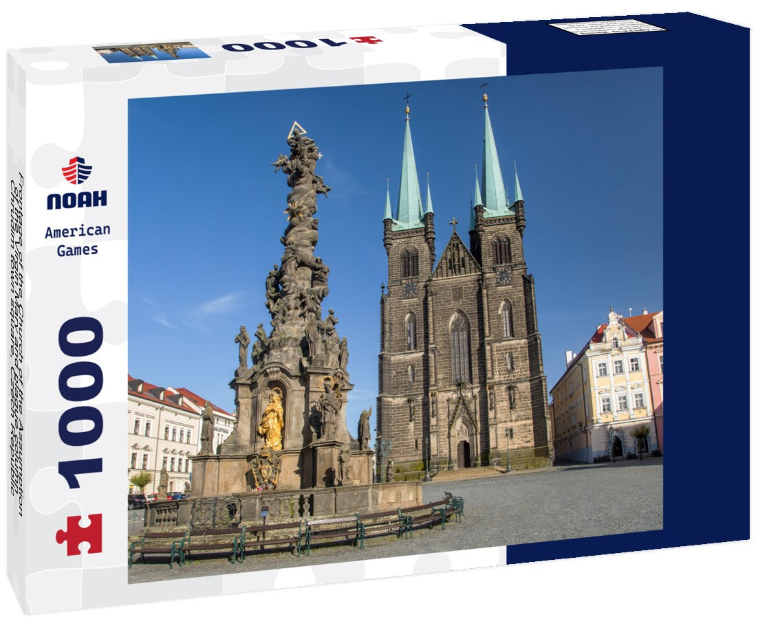 Noah Jigsaw Puzzle Frontage of the Church of the Assumption of the Virgin Mary and plague column, Chrudim town square, Czech Republic 1000 pieces