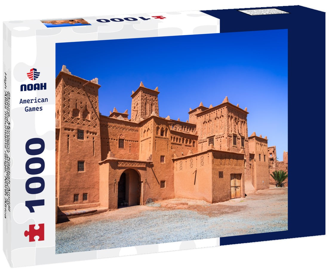 Skoura, Morocco. Kasbah Amridil, historical fortified architecture in High Atlas mountains range, North Africa 1000pc Puzzle