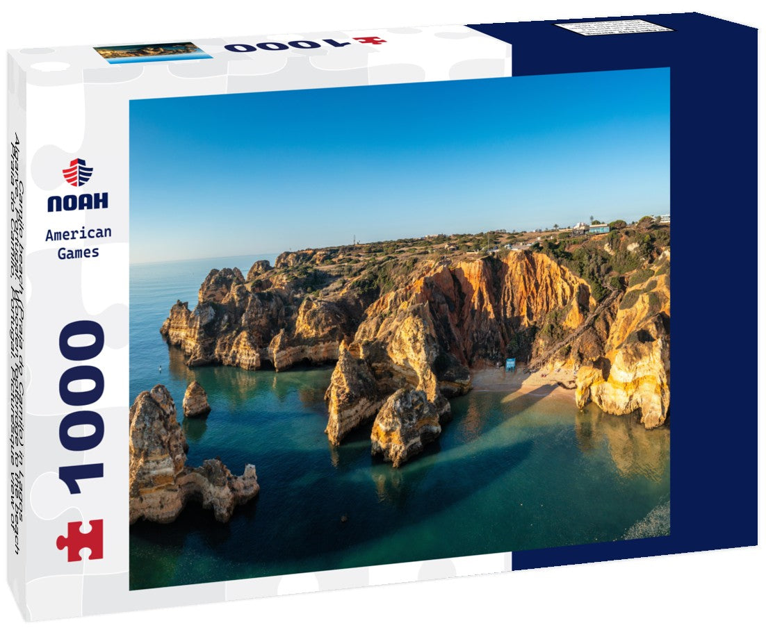 Noah Jigsaw Puzzle Camilo beach (Praia do Camilo) in Lagos, Algarve, Portugal. Wooden footbridge to the beach Praia do Camilo, Portugal. Picturesque view of Praia do Camilo beach in Lagos, Algarve region 1000 pieces