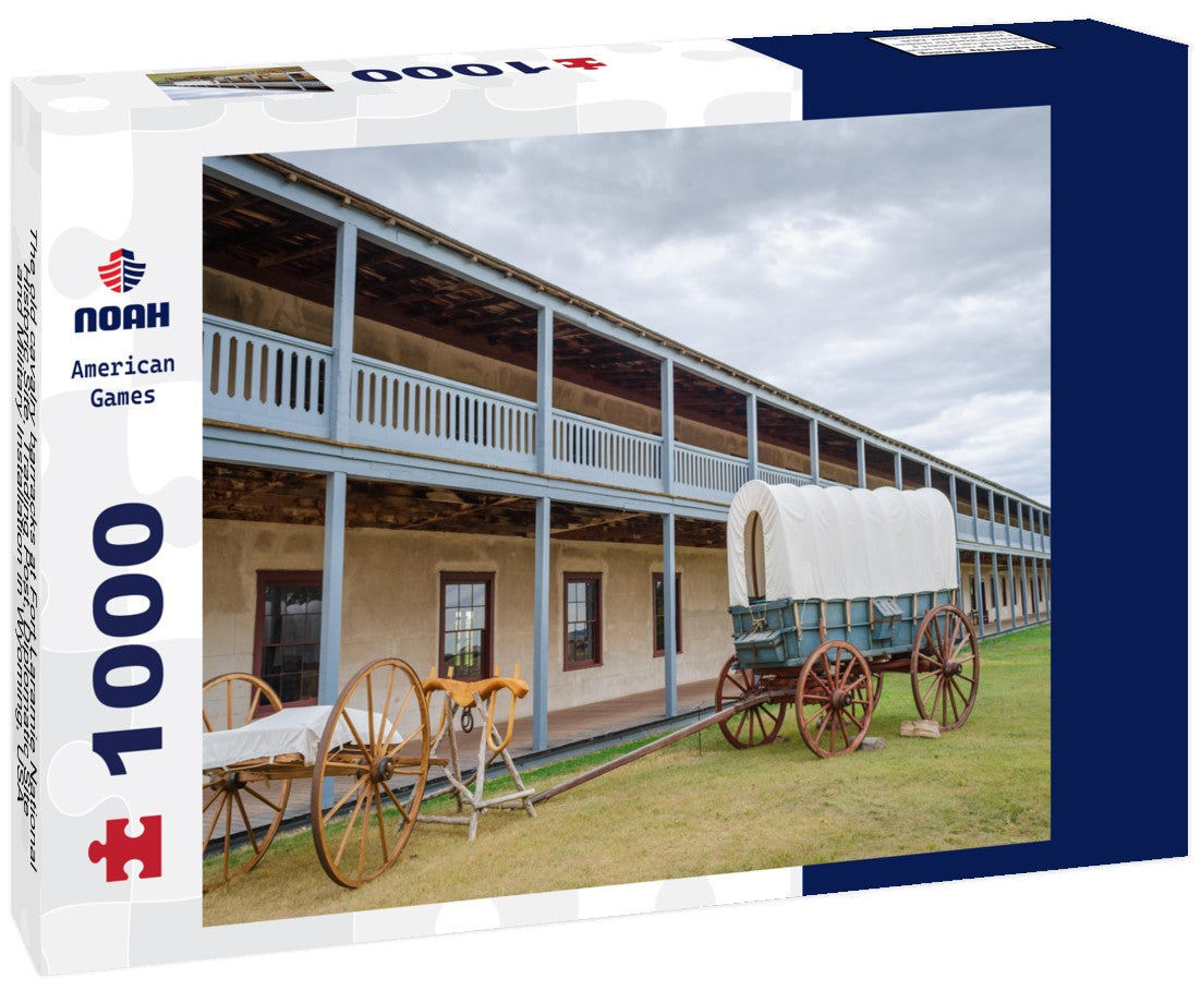 The old cavalry barracks at Fort Laramie National Historic Site, Trading Post, Diplomatic Site, and Military Installation in Wyoming, USA 1000pc Puzzle