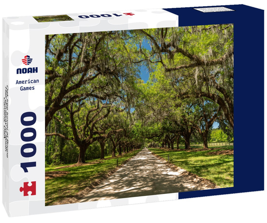 Oak tree tunnel at Boone Hall driveway in South Carolina, USA 1000pc Puzzle