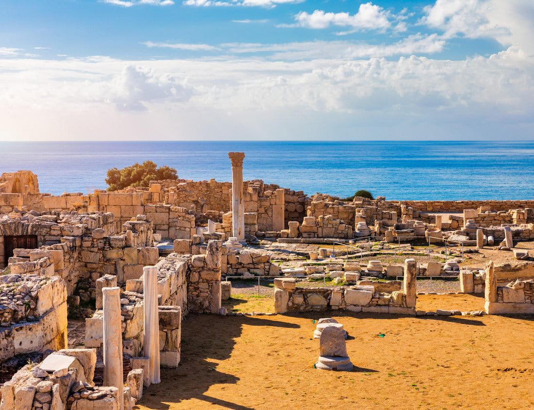 Noah Jigsaw Puzzle ?ourion ancient ruins of the ancient city. Achilles' House Kourio Basilica at The Sanctuary of Apollo at the Kourion World Heritage Archaeological site near Limassol (Lemesos), Cyprus 1000 pieces