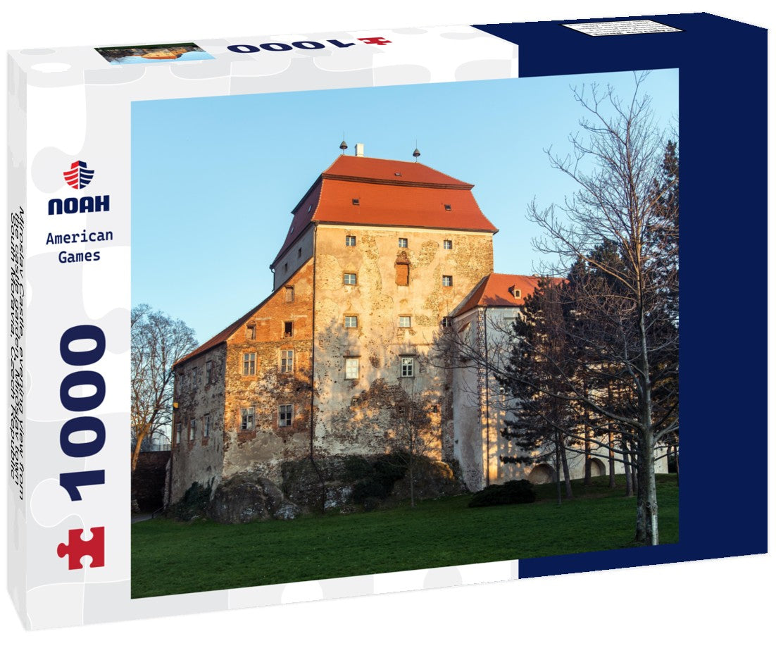 Miroslav Castle, evening view from the castle garden, Miroslav town, South Moravia, Czech Republic 1000pc Puzzle