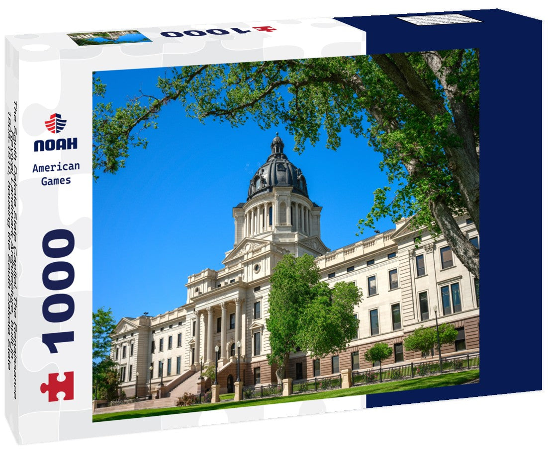 The South Dakota State Capitol, The Renaissance Revival Landmark Architecture, built in 1905-1910, housing the South Dakota State Legislature, in Pierre, USA 1000pc Puzzle