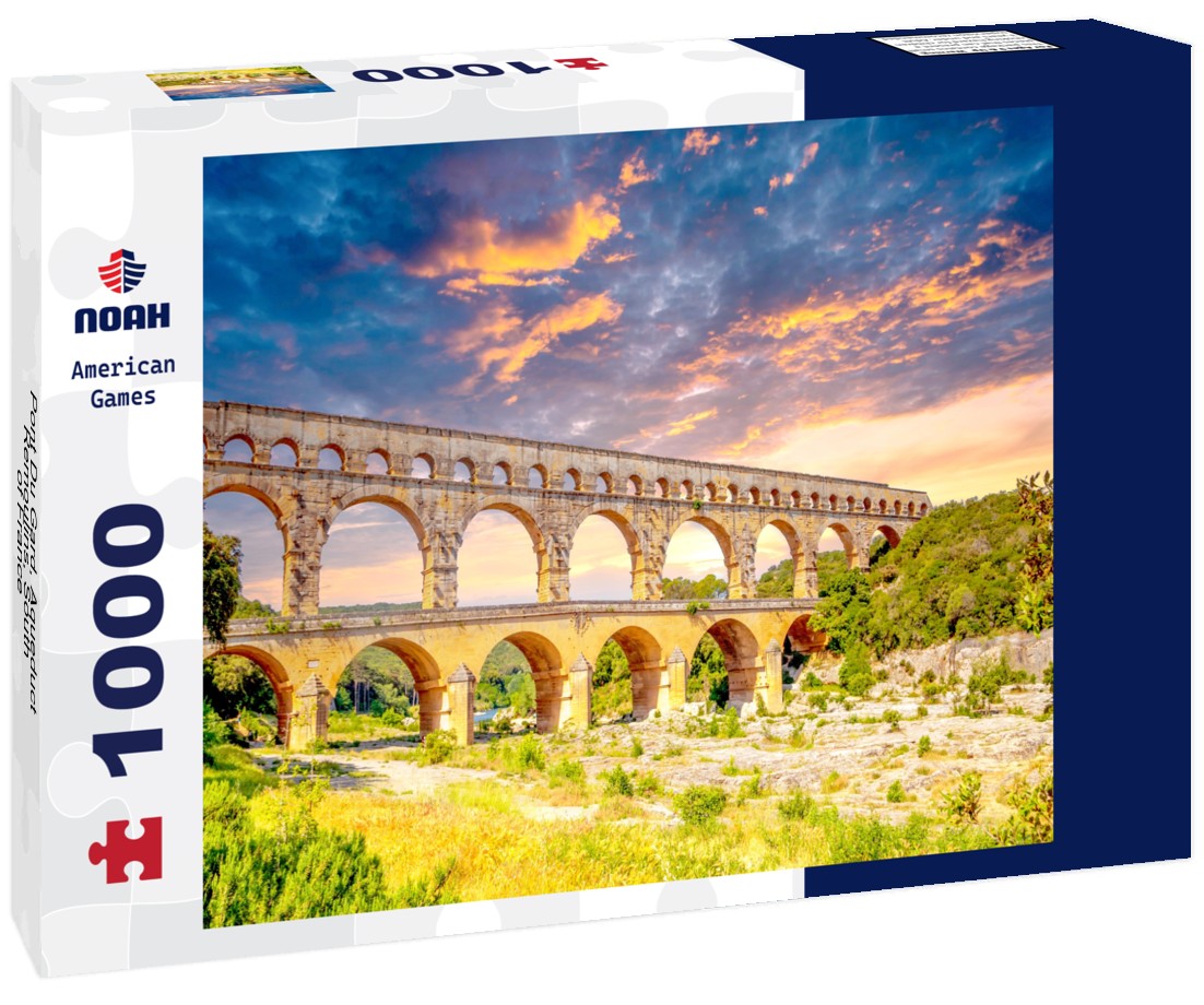 Pont Du Gard, Aqueduct, Remoulins, South of France 1000pc Puzzle
