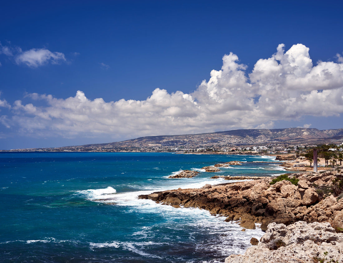 rocky coast of the Mediterranean Sea on the island of Cyprus, Cyprus 1000pc Puzzle