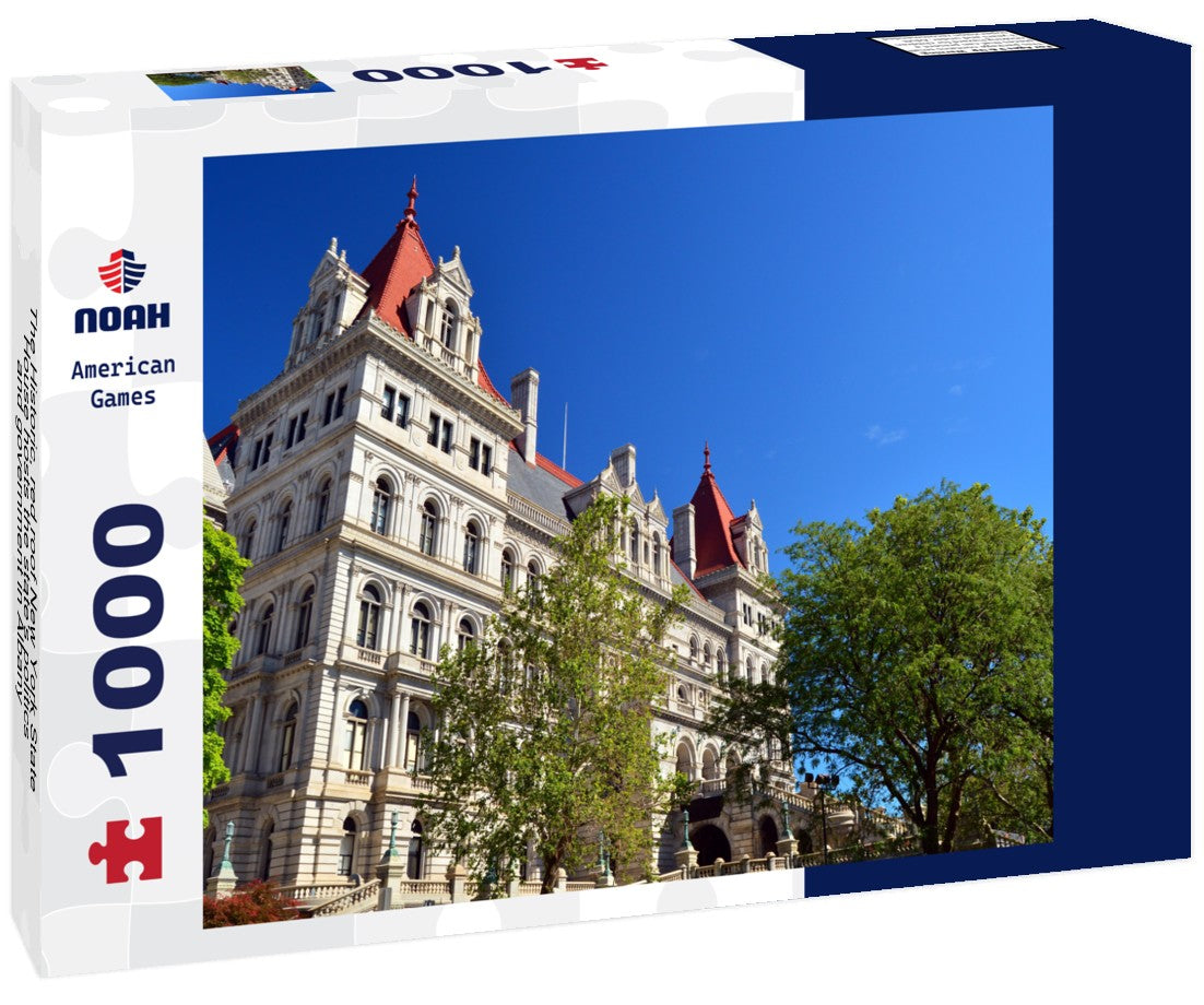 The Historic, red roof New York State House hosts the state's politics and government in Albany 1000pc Puzzle