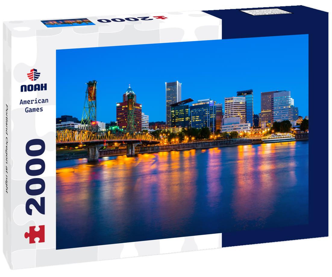 Noah Jigsaw Puzzle Portland Oregon at night 2000 pieces